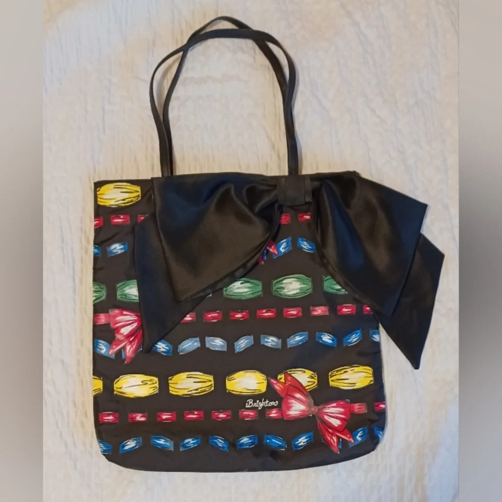 BRIGHTON Take A Beau ART CHIC CARRYALL BIG BOW TOTE BAG